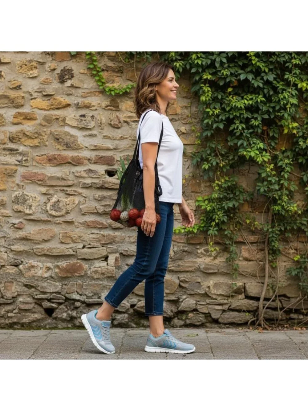 Women's Grey Lightweight Non Slip Mesh Breathable Casual Walking Sneakers